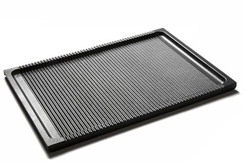 RISOLI’ | BBQ, Piastra Antiaderente 38x26,5cm, Griglia per BBQ e Forno, Alto Spessore 6 mm, in Alluminio Fuso Riciclato, Made in Italy