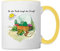 Spreadshirt Janosch Günter Kastenfrosch Tigerente Tasse Zweifarbig, One size, Weiß/Gelb