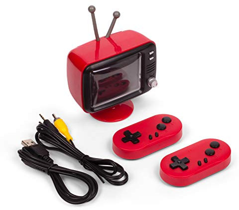 Orb Gaming Orb-Rétro Console Mini TV (Rouge) avec 2 manettes sans Fil-y Compris 300x 8-Bit Jeux, Or-MINTVCNS