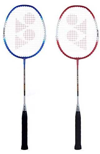 YONEX 2er Set Badmintonschläger ZR 100 Light Aluminium Blend mit Vollbezug