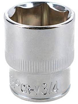 3/4 Imperial 6 Point 3/8 Drive Shallow Socket SAE AF Chrome Vanadium Steel
