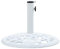 vidaXL Base de Sombrilla, Soporte de Parasol, Pie de Sombrilla, Base para Jardín Patio Terraza Piscina Playa, Hierro Fundido Blanco 12 kg 48 cm