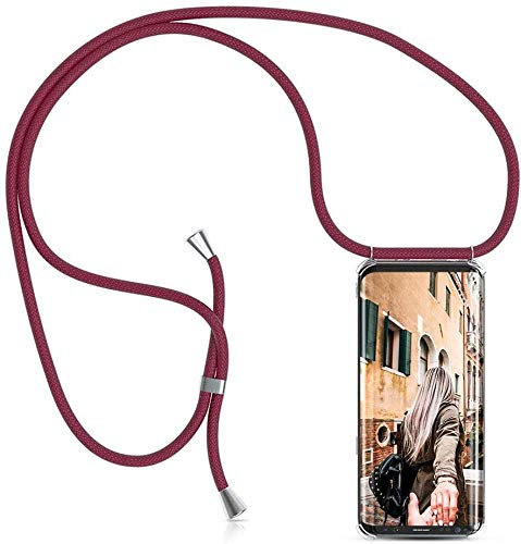 Hkess Étui Silicone Coque pour Xiaomi Mi 9 Cordon Tour De Cou Telephone Case - Housse pour Smartphone Lanyard Case Holder - Cordon Collier Dragonne Telephone Portable Coque, Lanyard Réglable