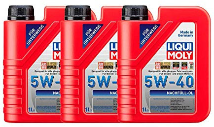 3X Original Liqui Moly 1L Nachfüll-Öl 5W-40 Motoröl Motorenöl Motoroil Oil 1305