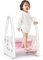 COSTWAY Kinder Tritthocker, 2 stufiger Trittschemel, Kinderschemel aus Kunststoff, Trittleiter perfekt für Kinderzimmer, Küche und Badezimmer (Rosa)