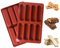 2 Pièce Moules Longues Bandes, Silicone Rectangulaire pour Barres de Céréales, Moule à Biscuits, Forme Gâteau pour Barre Énergétique Eclair Chocolat, 8 Cavités (11,7 x 3,2 cm par Cavité)