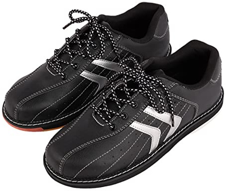 SDEQA Scarpe da Bowling Uomo Donna Leggere Comode Antiscivolo, Nero, 43 EU
