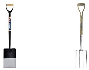 Spear and Jackson 1307CTP Neverbend Professional Heavy Duty Spade & 4550DF Traditional Stainless Steel Digging Fork