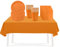 53PCS Pumpkin Orange Party Tableware Decorations for Kids Birthday, Disposable Tableware Set - Tablecloth, Table Covers, 7inch Paper Plates, Paper Napkins, Cups for Xmas Birthday Wedding Party Favor