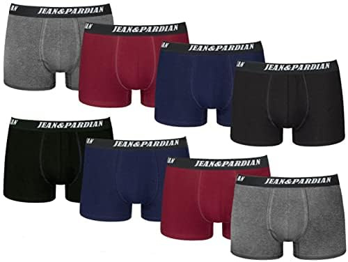 Jean&Pardian Retro Boxershorts 8er & 12er Pack - Bequeme & atmungsaktive Unterwäsche für Herren aus 95% Baumwolle | für jeden Anlass
