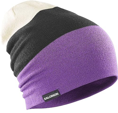 Salomon Flatspin, Berretto Sci Snowboard Corsa Escursionismo Reversibile Unisex, Versatilità, Stile, e Ricco di Caratteristiche, Viola, Taglia Unica