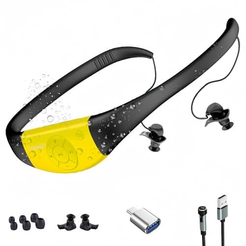 Tayogo Waterproof MP3 Player, 8GB Swimming Headset, IPX8 Rating, 20-Hour Playtime