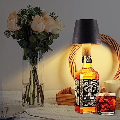 ChenFec LED Tischlampe Kabellos Akku Aufladbar, USB Flaschenlicht, LED Lampe Tischleuchte Outdoor Indoor für Restaurant & Bar
