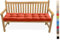 Lsjoaw Bankauflage Bankkissen 115X45X6CM Sitzauflage Sitzkissen Bank Bankpolster Sitzpolster Auflage für Gartenbank Sitzbank & Hollywoodschauke Outdoor/Indoor,Color#18 Rot Orange