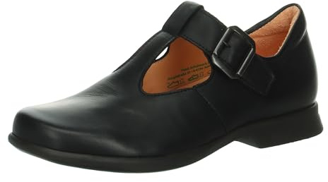 Think! Damen Pensa chromfrei gegerbte nachhaltige Halbschuhe, SCHWARZ 0000