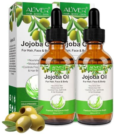 P-Beauty Reines Jojobaöl | Bio, Vegan & Kaltgepresst | Multifunktionale Pflege für Haut, Haar & Nägel | als Massageöl geeignet | Vitamine, Feuchtigkeit | 2x60ml