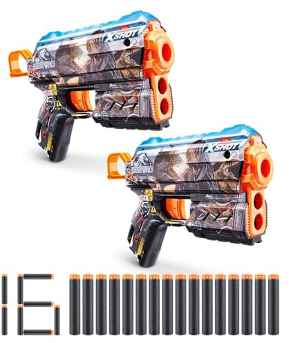 XSHOT Skins Flux Jurassic World Dart Blaster (8 Darts) 2PK von ZURU (Jurassic World)