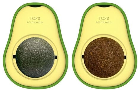 PLGEBR Neue Avocado Katzenminze Wand Ball Katze Magische Minze-Ball Essbare Lecken Bälle Snack Leckereien Gesunde Zubehör Drehbare Spielzeug Blasen Seifenblasen Katzenbälle, Reinigung Reinigungssp