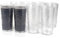 Yalin Lot de 8 verres en plastique acrylique réutilisables, empilables, sans BPA, incassables, lavables au lave-vaisselle, 680 ml