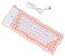 jojofuny Tastiera Flessibile Usb Arrotolabile Silicone Per Computer e Laptop Design Silenzioso e Portatile Arancione