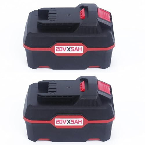 HHiMXPO Confezione di Due 20V 5.0Ah Sostituzione Li-ION akku Compatibile con Parkside 20V lo strumento wireless
