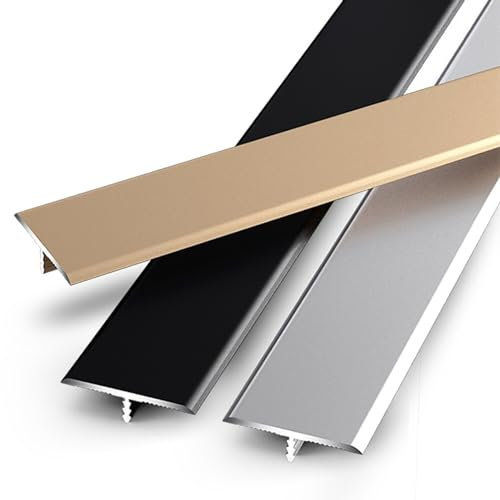T-Form-Bodenübergangsstreifen, Laminat Fußboden Spalt Verbindungs Abdeckleisten, 1,5 Cm/2 Cm/3,3 Cm/4 Cm Breit, Für Türen, Unebene Böden, Fliesen-/Holz-/Laminatböden ( Color : Silver , Size : W 15mm )