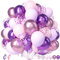 Unisun Palloncini Rosa Viola, 50Pezzi Rosa Viola Pastello Macaron Metallo Confetti Palloncino Ragazza Donne Compleanno Anniversario Matrimonio Fidanzamento Laurea Valentino Addio Nubilato Decorazione
