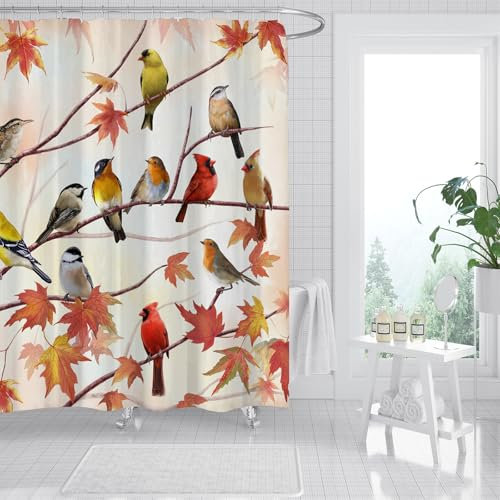FAIRYGATE Badewanne Duschvorhang Bathtub Curtain Home Collection Duschvorhang 180x180cm Anti Schimmel Wasserdicht Textil Vorhang Waschbar Badvorhang Polyester mit 12 Duschvorhangringen B8217