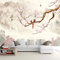 DSKJoviality Custom Size Oriental Wall Mural Chinese Style Landscape Flowers Birds Removable Self Adhesive Wallpaper for Living Room Bedroom Office