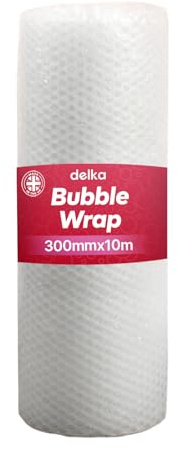 delka Bubble Wrap Premium Quality Material for Fragile Items, Moving, Storage & Shipping, Environmentally Friendly and Cost Effective (300mm x 10m)