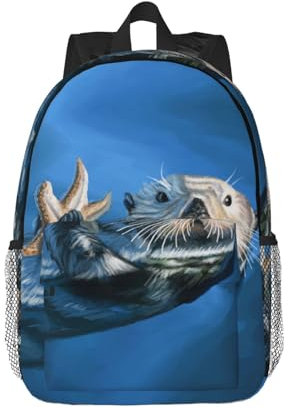 MISTRARA Sea Otter 15 Zoll Leichter Rucksack Laptop Rucksack Wanderrucksack Sportrucksack, Schwarz , One size