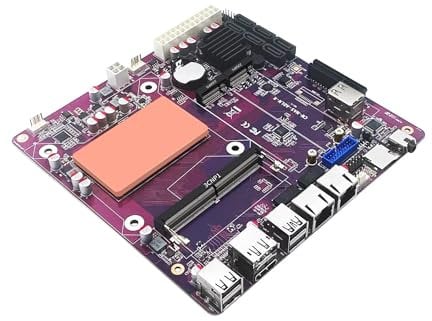 Glovary NAS Mainboard N100 Mini ITX, 2 x i226V 2.5GbE LAN NAS Motherboard, DDR5 32GB RAM 1TB NVMe SSD, 6 xSATA3.0, 1 xPCIe3.0 x4 Slot, TF Card Slot, SPK/MIC