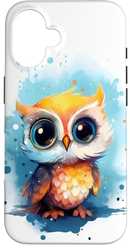 Hülle für iPhone 16 Niedliche Aquarell-Eule