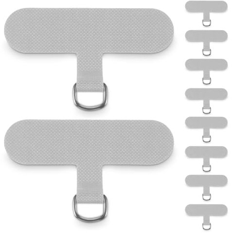 Lusofie 10 Stück Handykette Halterung Universal Pads Handy Kette Halterung Hellgrau Handy Lanyard Patch Pad Ultradünn Handyband Meisten Smartphones