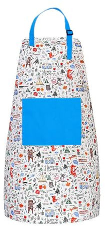KIMMAX Kinderschürze 100% Baumwolle Universal-Schürze für Jungen und Mädchen Kinder Kleinkinder passend für Kochen Backen Malen Basteln und Party