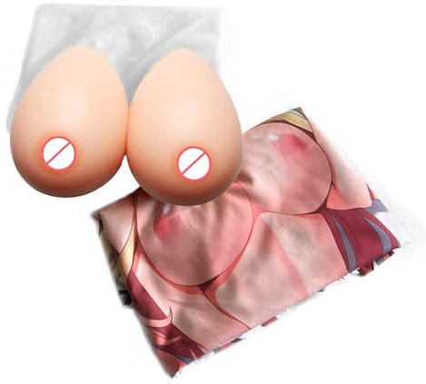 XYHAOAI 3D Silikon Pads für Dakimakura Anime, Inklusive 2WAY Kissenbezug und Fleece-Kissenbezug, passend für Japanisches Umarmungskissen 150x50cm