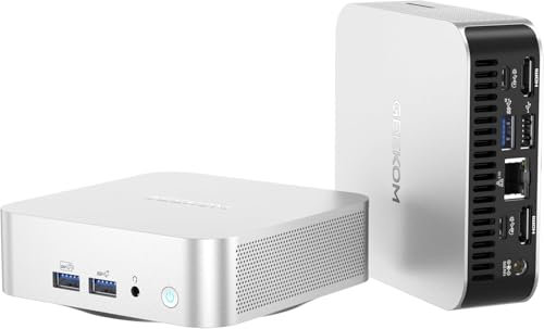 GEEKOM A6 Mini PC, AMD Ryzen 7 6800H Mini PC, (8 Cores 16 Threads, up to 4.7GHz) 32 GB DDR5, 1TB PCIe Gen4 SSD,Win 11 Pro Mini Computer,AMD Radeon 680M, 8K, BT5.2,Wi-Fi 6E,USB4, Quad 4K displays