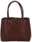 GERMANUS Handtasche Lilly Ledertasche Shopper Umhängetasche Businesstasche Shoppingtasche für Damen aus Echtleder in dunkelbraun