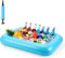 Portabevande da Piscina,Porta Bevande Gonfiabile,Portabottiglie Galleggiante PVC,Portabibite Gonfiabile Adatto per Piscina Estiva, Festa in Spiaggia (blu)