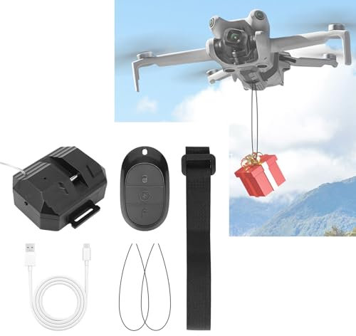 Universal Drohne Payload Dropper für DJI FLIP/AIR 3S/Mavic 3 Pro - 500g Kapazität Aerial Delivery Launcher, Fernbedienung Release, Typ-C Laden, Einfache Halterung für Geschenke & Supplies