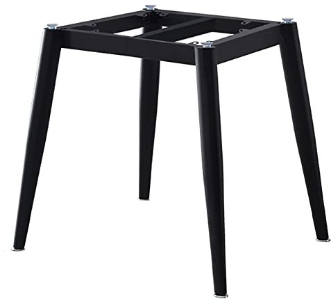 Cadre de table moderne en métal et pieds, table basse réglable pour salon, protection du sol, pieds noirs, 105 x 105 x 73 cm, faisceau central
