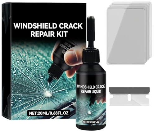 Windshield Crack Repair Kit,Car Scratch Remover Kit,DIY Glass Cracked Repair Kits,Glass Re/pair Liquid for Cracks,Quick Re/pair Windshield &Gl/ass Repair Tools,Multi-Surface Gl/ass Crack Rep/air Fluid