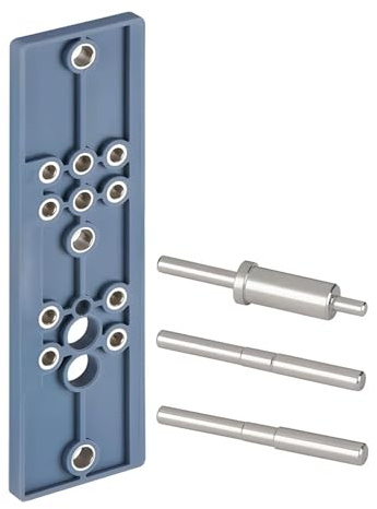 Gedotec Bohrlehre für Rosettengarnituren und Kurzschilder Ö-Norm 88 mm / 90 mm Bohrabstand, Bohrschablone mit Zentrierdorn, Montagehilfe für Türbeschläge mit österreichischer Norm 88PZ 90 BB, WC