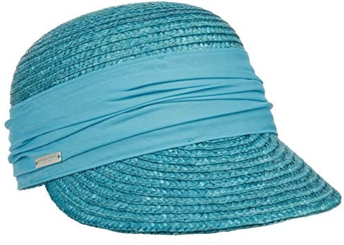 Seeberger Schute aus Strohborte mit UV-Schutz - Türkis (66) - One Size