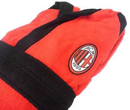 A.C. Milan 9634 020 2110 Accappatoio, 100% Cotone, Rosso, 8-10 Anni