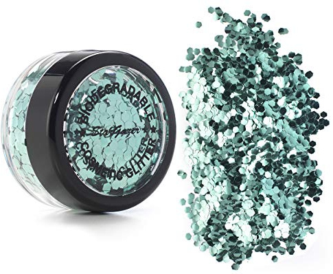 Stargazer Biodegradable Chunky Glitter Shaker - Turquoise. Festival Friendly Biodegradable Cosmetic Glitter