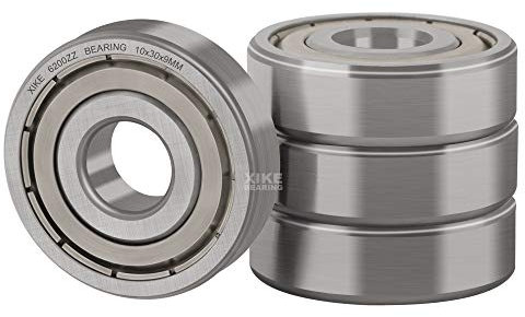 XiKe 4 Stück 6200ZZ Kugellager Abgedichtet 10x30x9mm Chromstahl und Vorgeschmiert, 6200-2Z Rillenkugellager mit Metall-Doppeldichtungen.