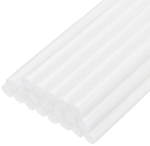 sourcing map 20pcs Hot Glue Sticks for Glue Gun 7mm/0.28-inch x 10-inch Mini Hot Melt Adhesive Glue Stick White