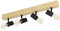 EGLO Deckenlampe Townshend 3, 4 flammiger Vintage Deckenspot im Industrial Design, Retro Lampe aus Stahl und Holz, Farbe: Schwarz, braun, Fassung: E27