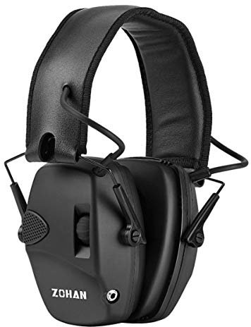 ZOHAN 054 cuffie da tiro Elettronico, SNR 27dB,NRR 22dB,Amplificazione Del Suono per La Caccia,Protezione acustica regolabile a cancellazione di rumore